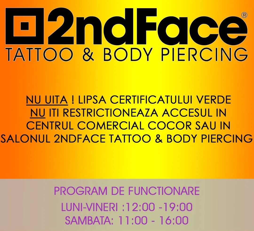Fotografie din portofoliul 2nd Face Tattoo & Body Piercing, București