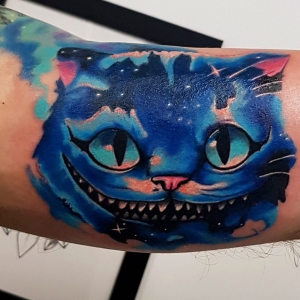 cat-alice-wonderland tatuaj pisica alice wonderland