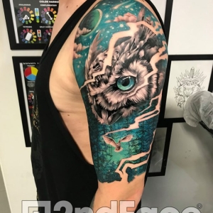 Tatuaj Color Bufnita Brat