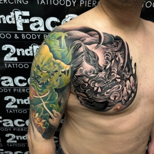 Tatuaj Brat si Piept Japonez Tatuaj Brat si Piept Japonez