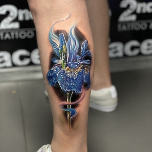 Tatuaj Barbat Picior Color Tatuaj Barbat Picior Color